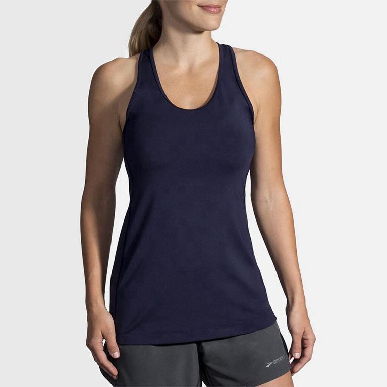 Brooks Pick-Up Hardlooptanktop voor Dames Blauw (XEKCS-2837)